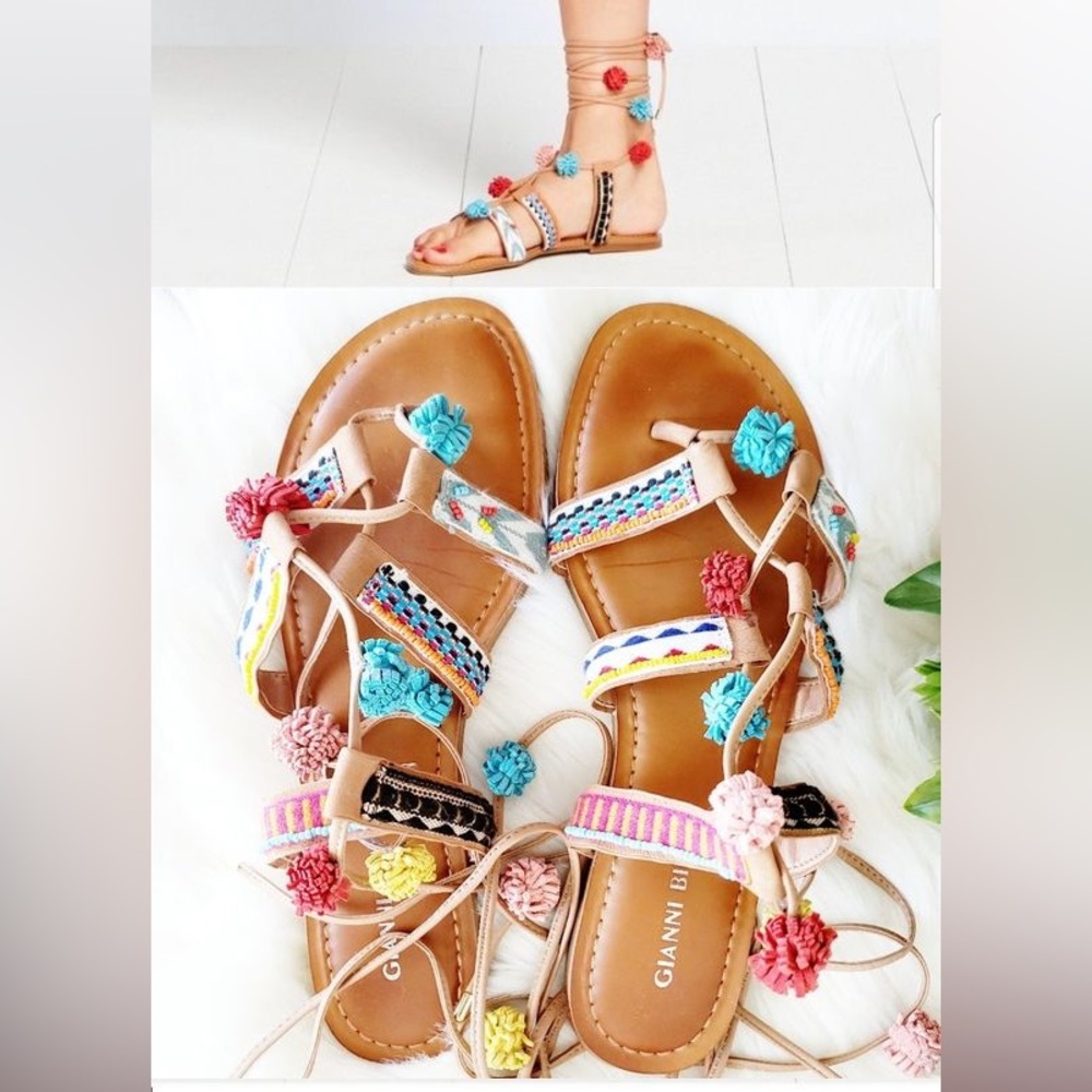Pom Pom Sandals